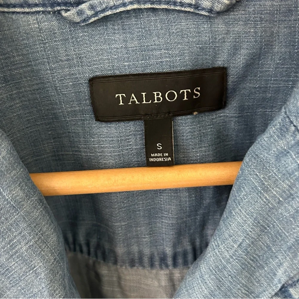 Talbots Cotton Casual Jacket Tencel Blend. Size Small.